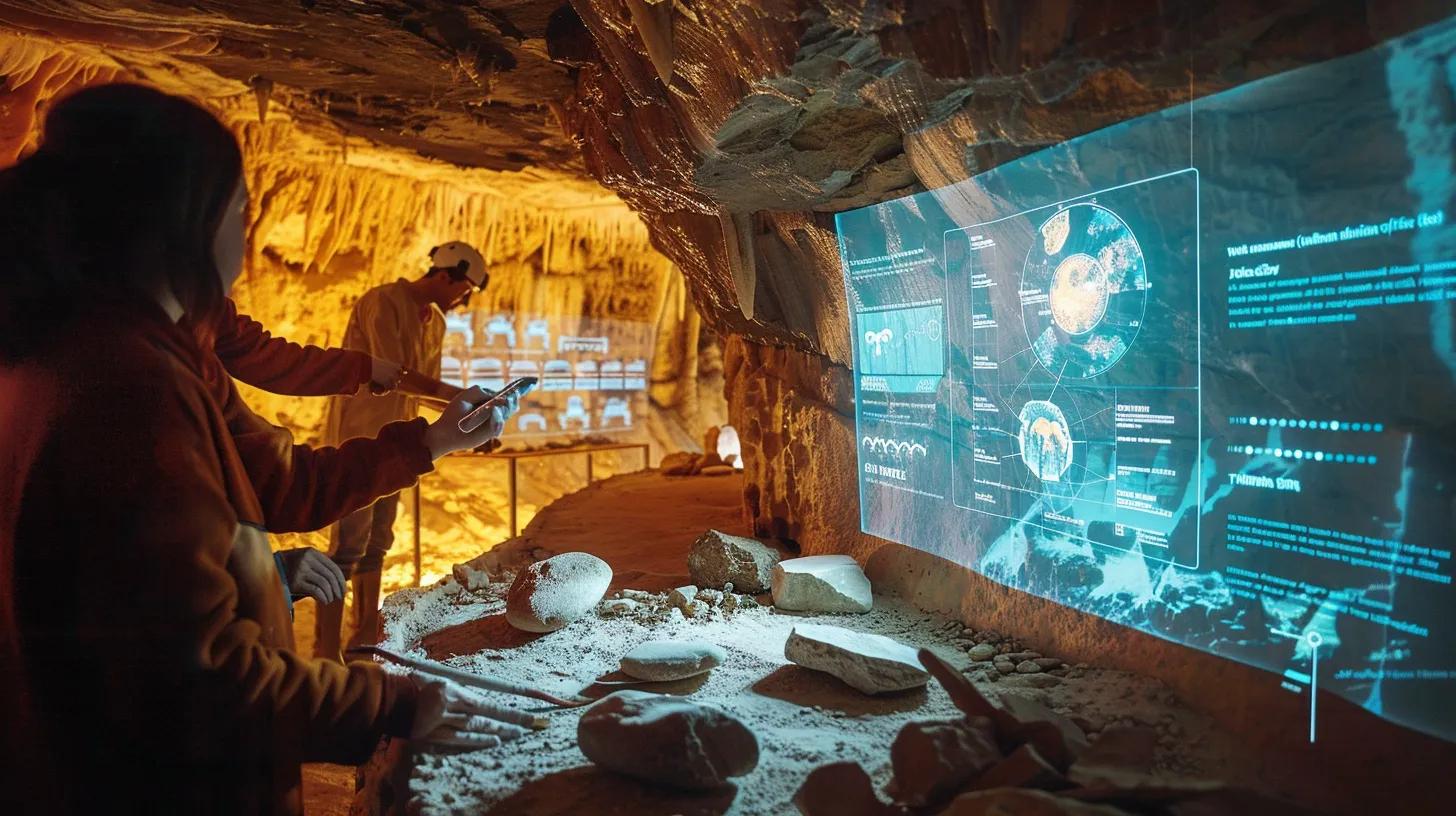 Archaeological artifacts from the Ice Age and Stone Age, showcasing early human culture.