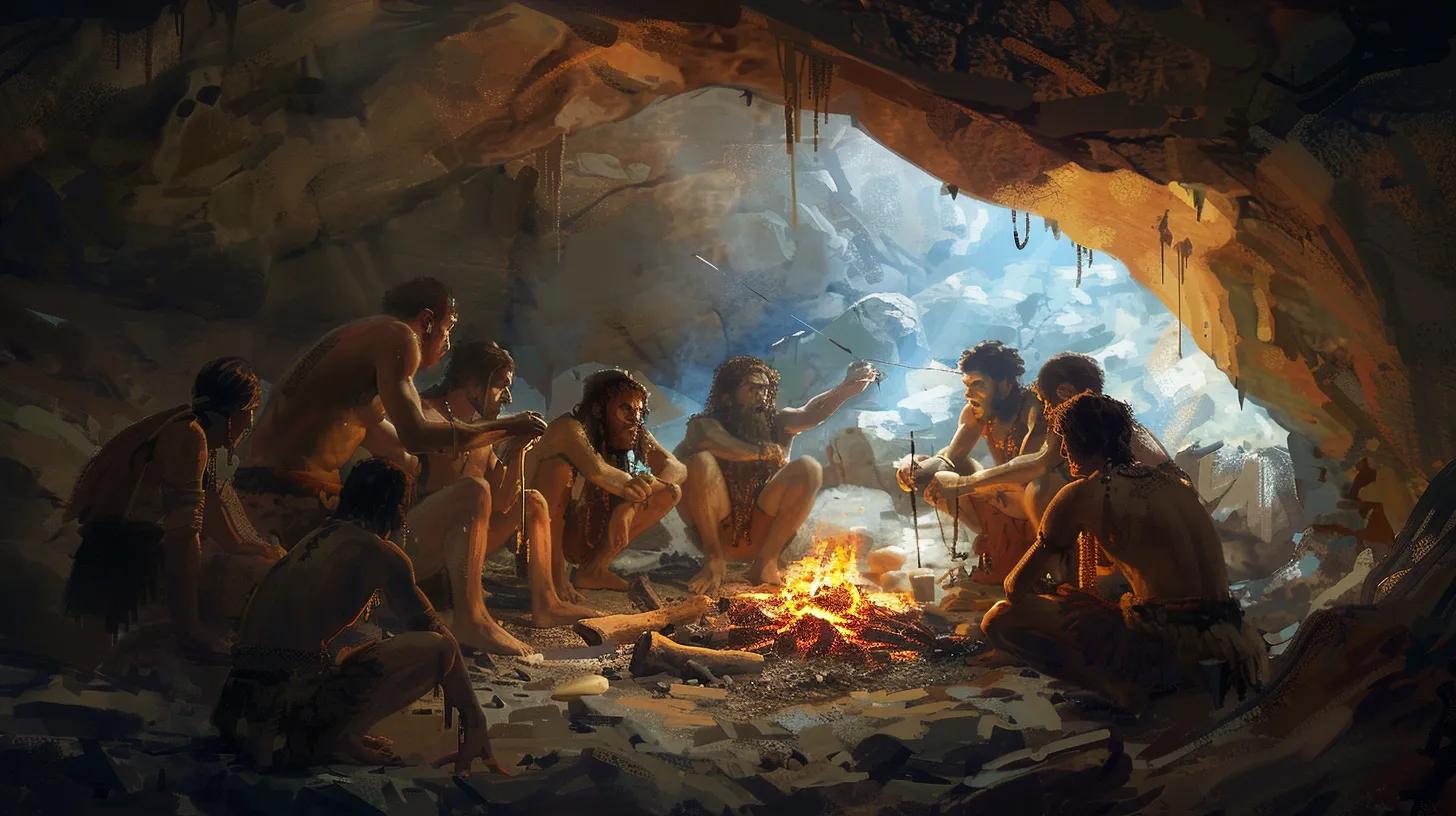 Stone Age tools showcasing early human technology and cultural advancements in evolution.