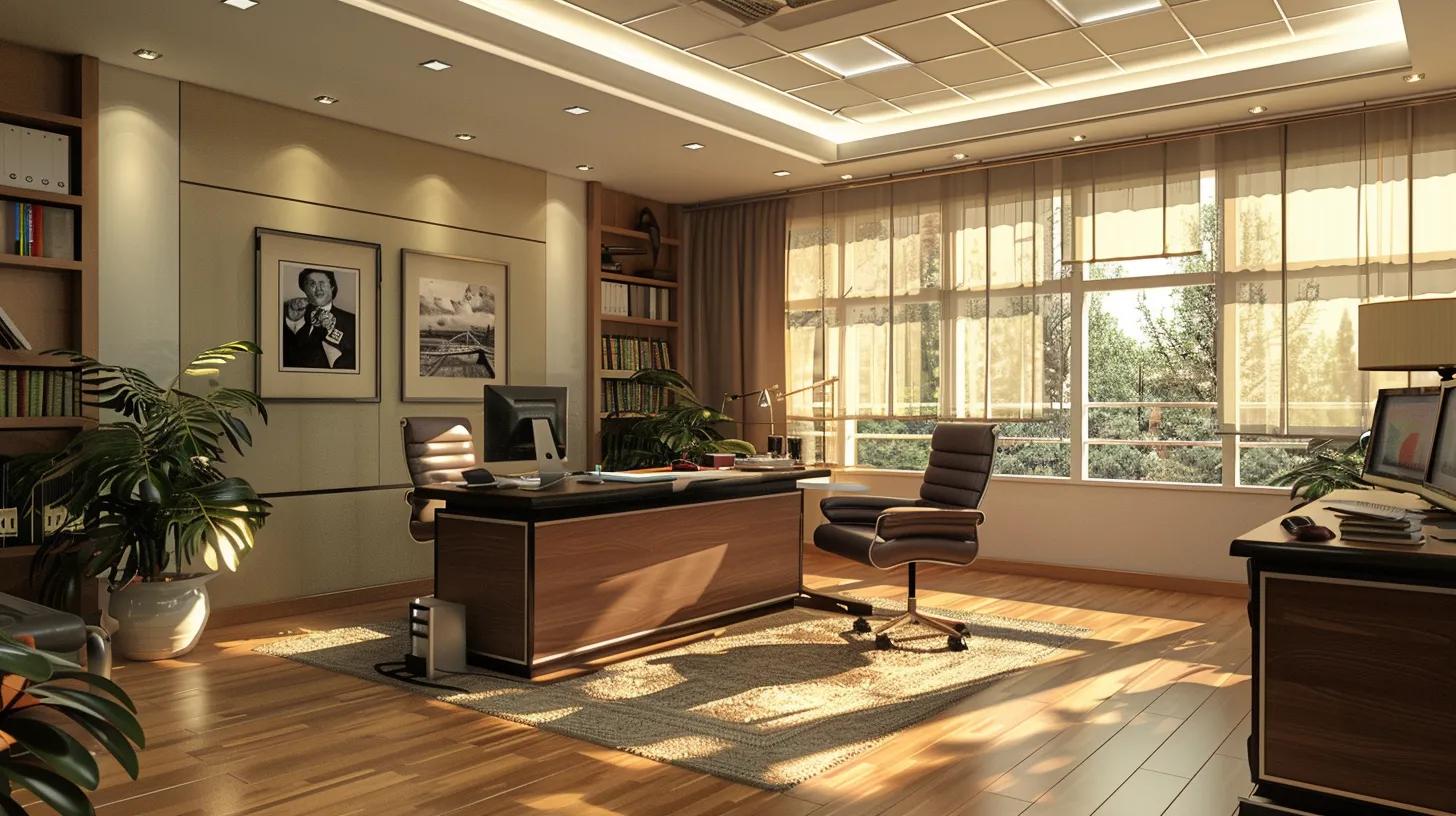 3d image of an office